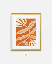 Copper Floral Silhouette