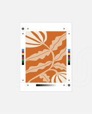 Copper Floral Silhouette