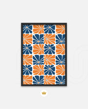 Citrus Blue Floral Tiles