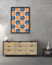 Citrus Blue Floral Tiles