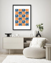 Citrus Blue Floral Tiles