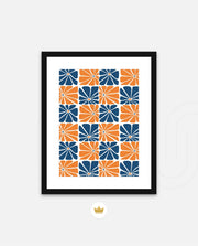 Citrus Blue Floral Tiles