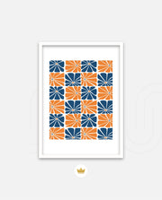 Citrus Blue Floral Tiles