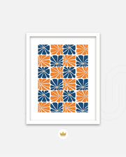 Citrus Blue Floral Tiles