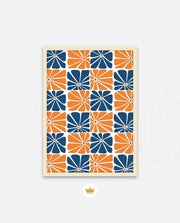 Citrus Blue Floral Tiles