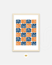 Citrus Blue Floral Tiles