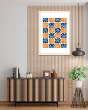 Citrus Blue Floral Tiles