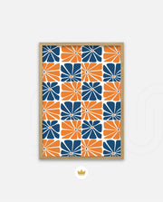 Citrus Blue Floral Tiles