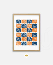 Citrus Blue Floral Tiles