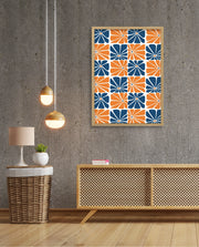 Citrus Blue Floral Tiles