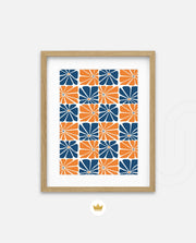 Citrus Blue Floral Tiles