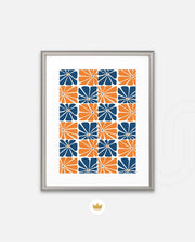 Citrus Blue Floral Tiles