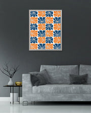 Citrus Blue Floral Tiles