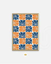Citrus Blue Floral Tiles