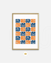 Citrus Blue Floral Tiles