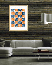 Citrus Blue Floral Tiles