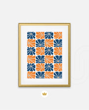 Citrus Blue Floral Tiles