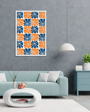 Citrus Blue Floral Tiles