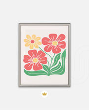Coral Daisy Charm