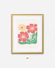 Coral Daisy Charm