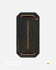 Wall Mount Car Display Yellow Waves D17