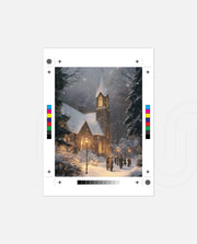 Snowy Church Evening