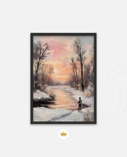Winter Sunset Reflection