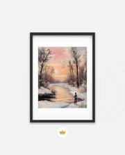 Winter Sunset Reflection
