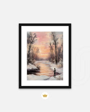 Winter Sunset Reflection