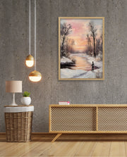 Winter Sunset Reflection