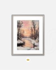 Winter Sunset Reflection