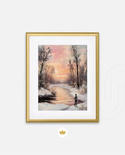 Winter Sunset Reflection