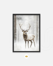 Majestic Winter Stag