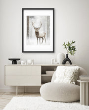 Majestic Winter Stag