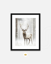 Majestic Winter Stag