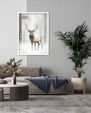 Majestic Winter Stag
