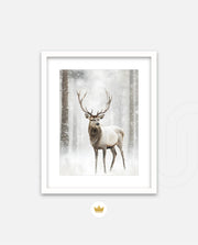 Majestic Winter Stag