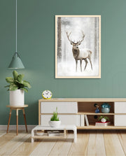 Majestic Winter Stag