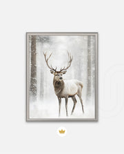 Majestic Winter Stag