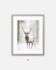 Majestic Winter Stag