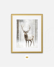 Majestic Winter Stag