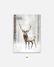 Majestic Winter Stag