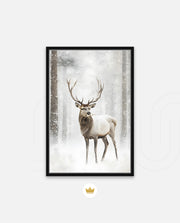 Majestic Winter Stag