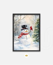 Snowman and Cardinal