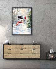 Snowman and Cardinal