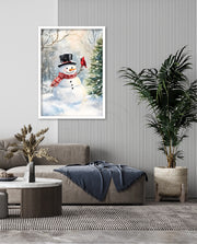Snowman and Cardinal