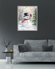 Snowman and Cardinal
