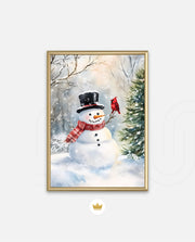 Snowman and Cardinal