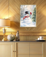 Snowman and Cardinal