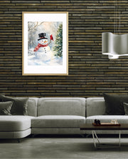 Snowman and Cardinal